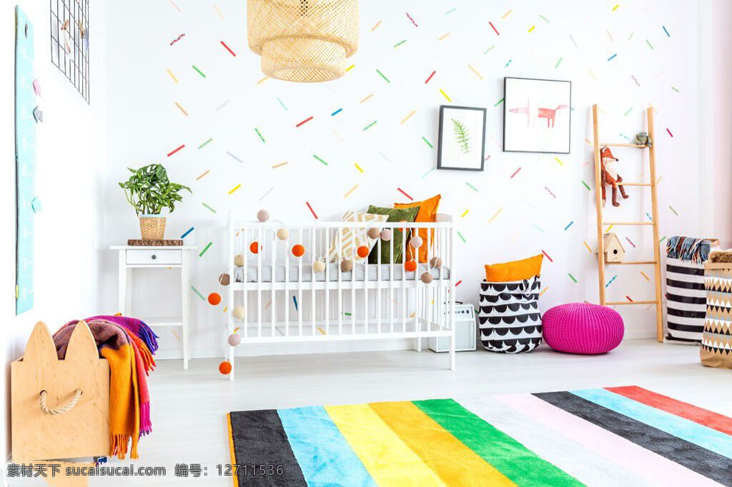 儿童房效果图 儿童 房间 装修 3d 效果图 环境设计 装修效果图 室内设计 空间设计 婴儿床
