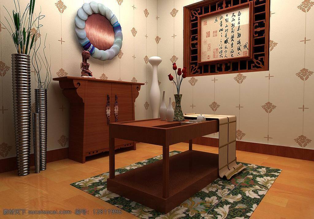 中式 茶室 家居设计 3dmax 源文件 3d设计模型 max 室内模型 3d模型素材 其他3d模型