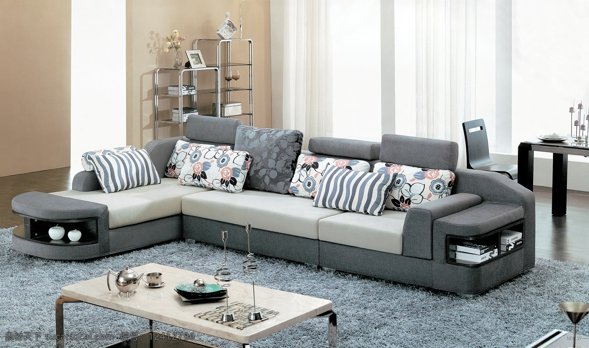环境设计 客厅 室内设计 休闲 转角 沙发 设计素材 模板下载 休闲转角沙发 休闲布艺沙发 家居装饰素材