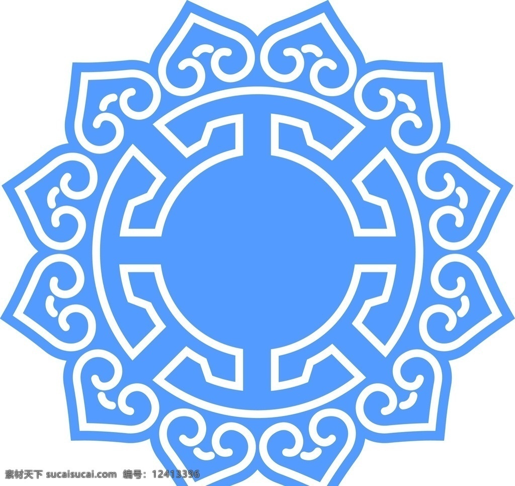 蒙古花纹 蒙古 纹样 花纹 传统 民族 特色 圆形 吉祥 图案 房顶 蒙古包 帐篷 棚顶 装饰 造型 艺术 矢量 原创 历史 祥和 图腾 文化艺术 传统文化