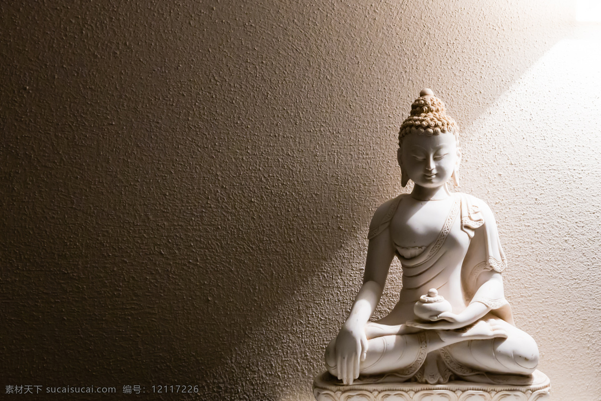 白瓷佛像 宗教 信仰 白色 白瓷 佛像 坐佛 文化艺术 宗教信仰
