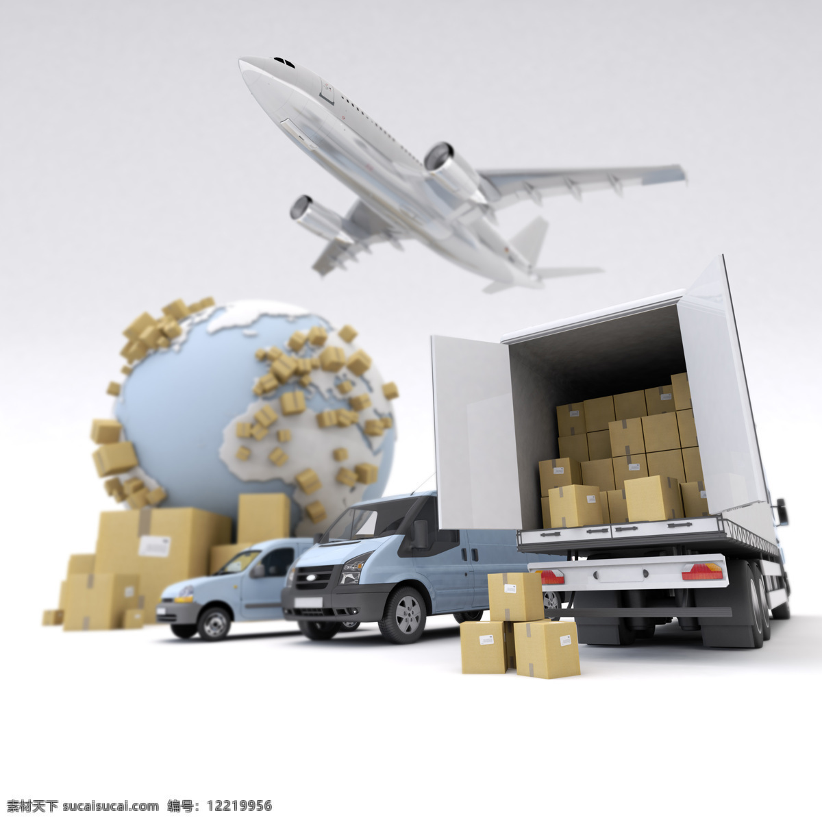 货运 物流 商务人物 物流运输 航空飞机 客机 地球 货车 卡车 现代商务 商务金融
