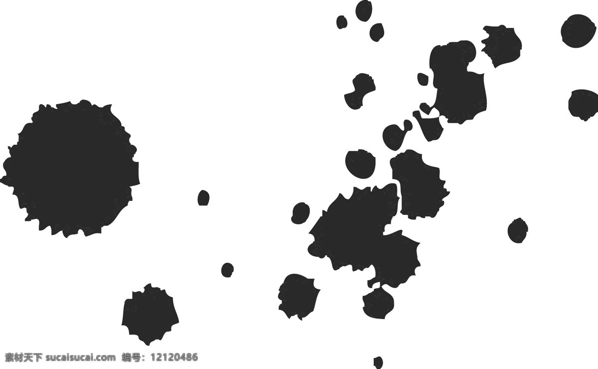 矢量 黑白 墨 滴 墨迹 墨水 水墨 矢量图 其他矢量图