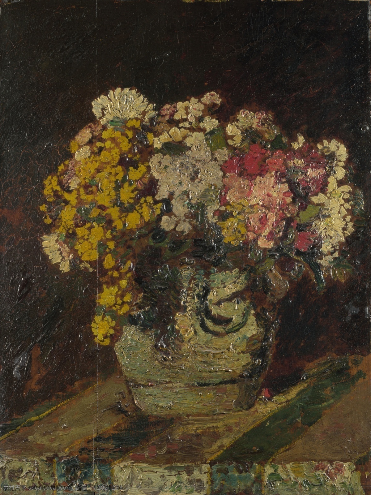 flowers 花卉 水果 蔬菜 器皿 静物 印象 画派 写实主义 油画 装饰画 wild of vase monticelli adolphe 荷花 玫瑰 百合 鲜花 实物 装饰素材