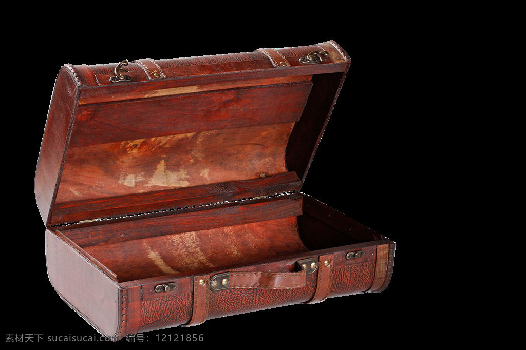 红色 实木 箱子 元素 红色箱子 实木箱子 复古 旅行箱 衣物箱 免抠