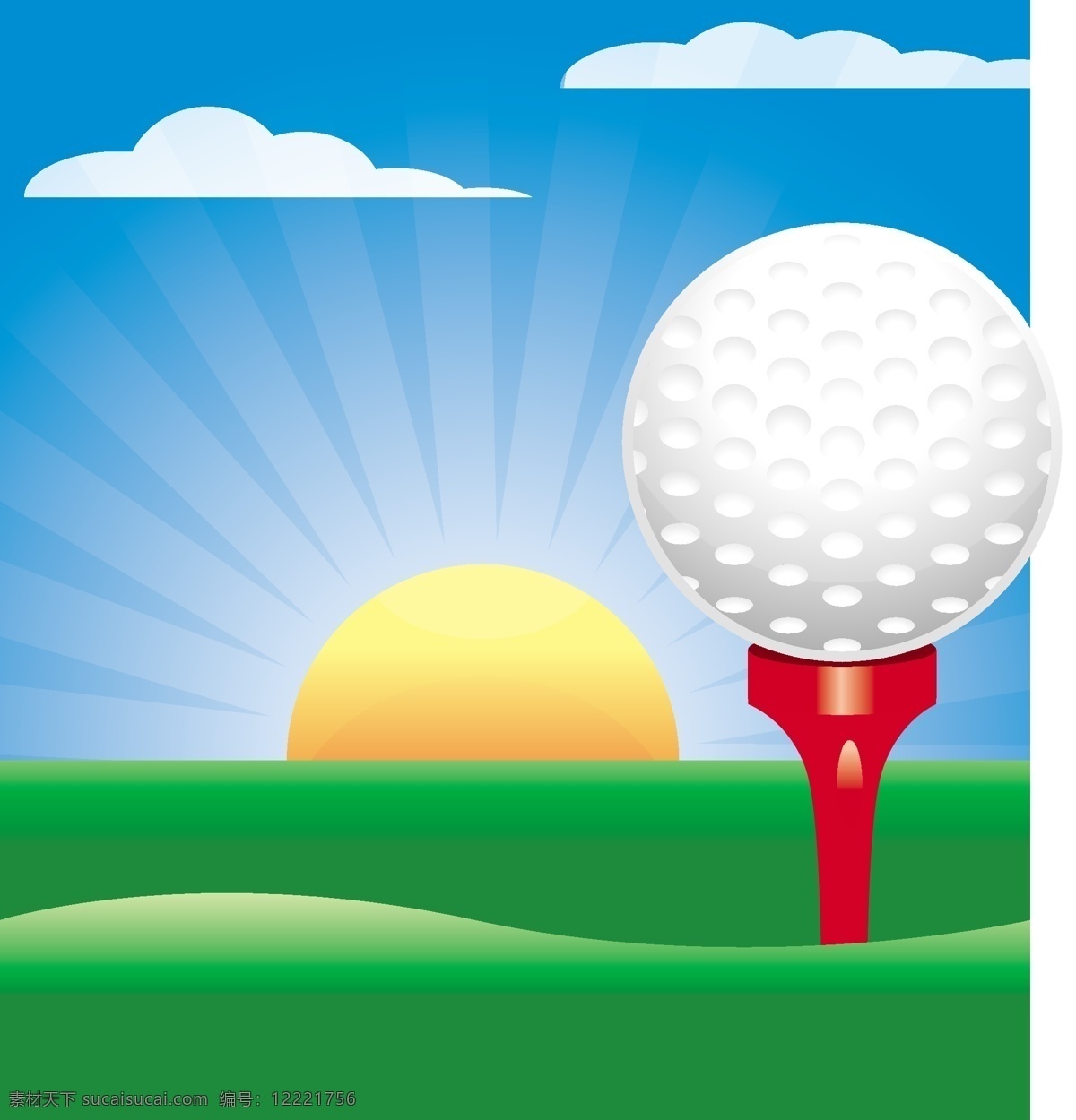海报 设计素材 高尔夫 运动 白色