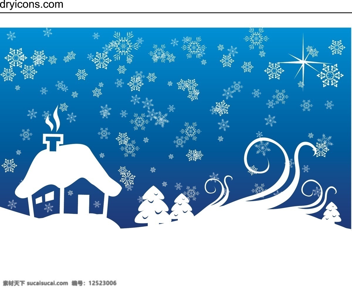 圣诞 精灵 房子 框架 免费 圣诞节 树 下雪 仙女 雪 装饰 新的 矢量图