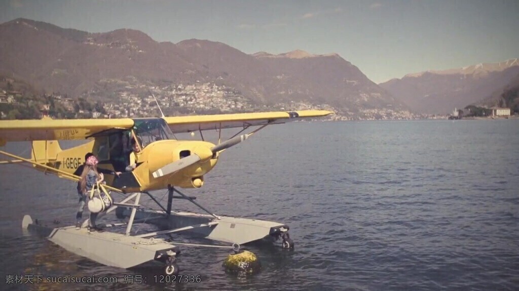 停 水上 飞机 视频 飞机视频素材 飞机视频