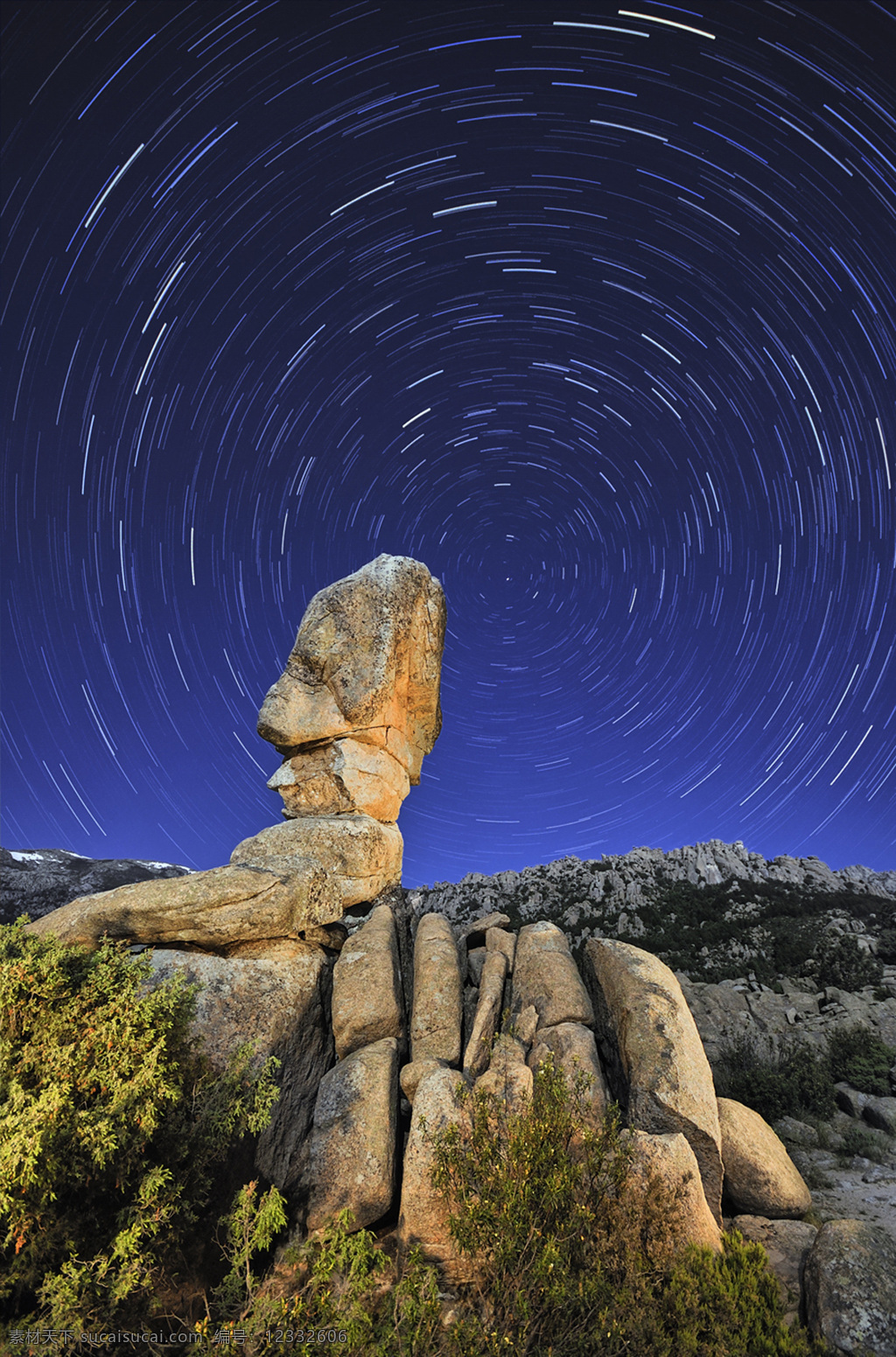 星轨 星 轨 星星 夜晚 夜空 轨迹 星空 山 山石 天空 自然风景 自然景观 旅游摄影