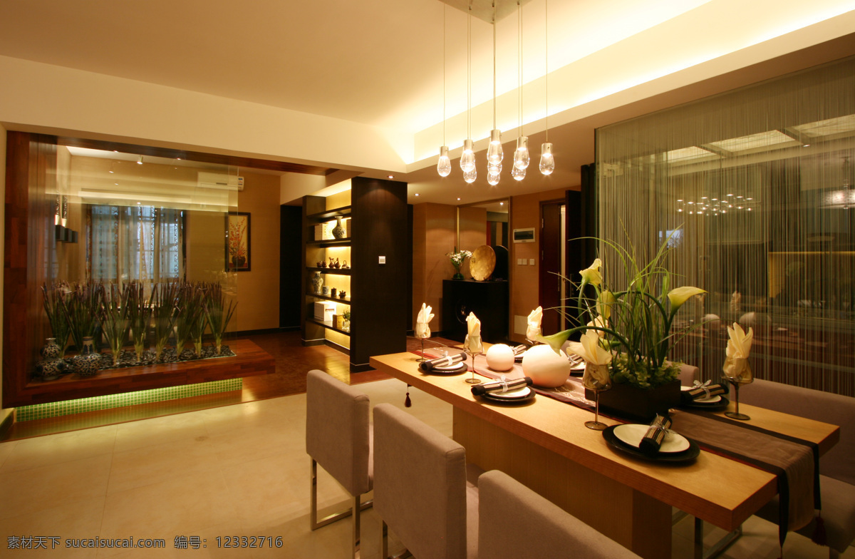 中式 餐厅 暖色 效果图 现代 家装 家具 软装效果图 室内设计 展示效果 房间设计