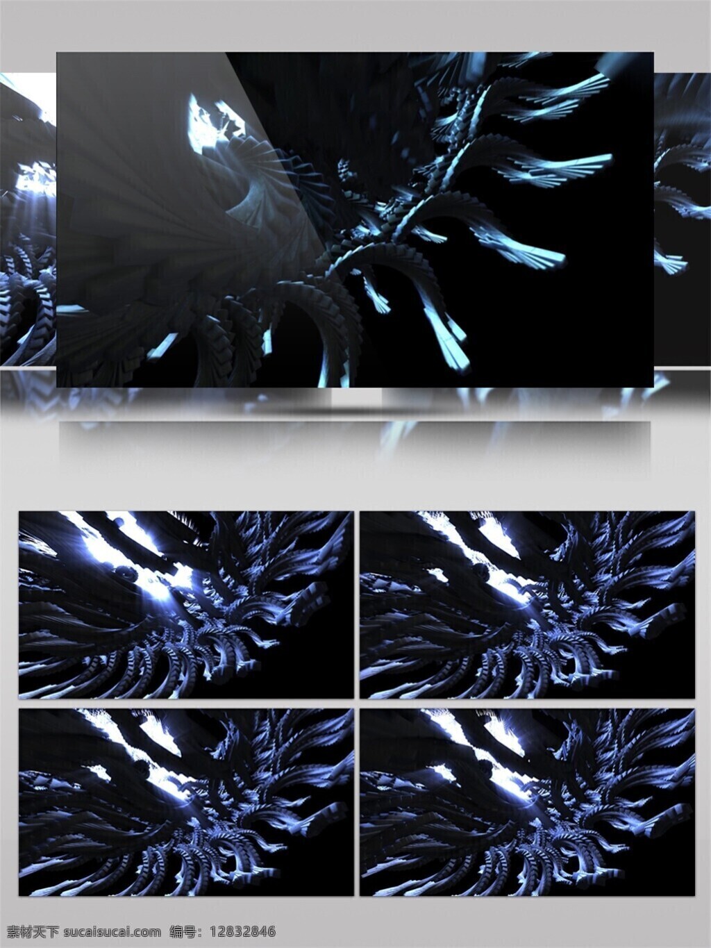 蓝色 梦幻 光斑 动态 视频 激光 冰冷 宇宙 唯美背景素材 视觉享受 节目灯光
