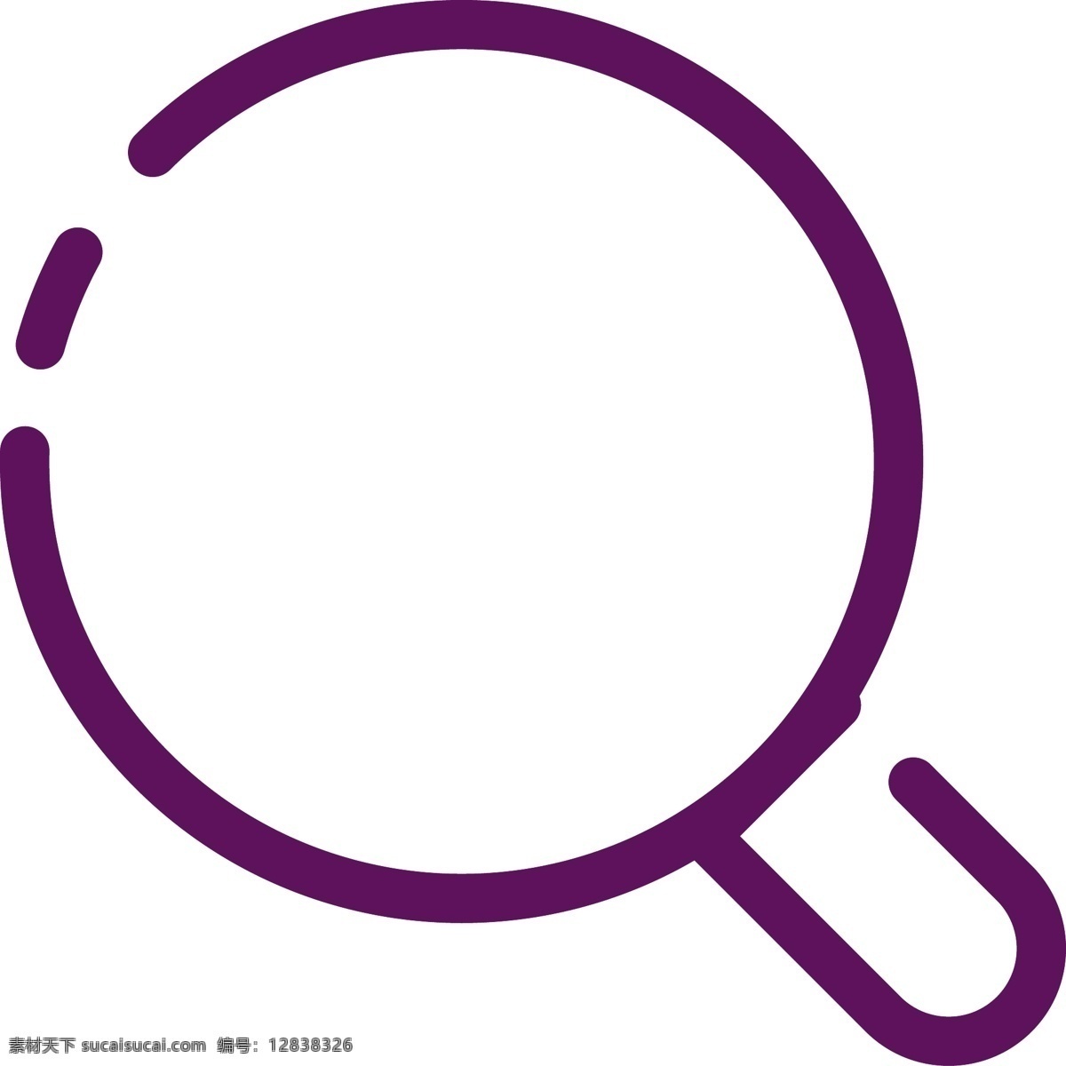紫色 圆弧 放大镜 元素 扁平化 矢量图 图标 ui 光泽 把手 仔细