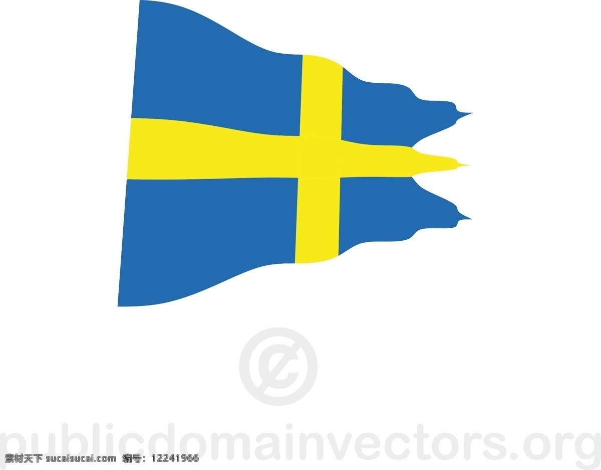 瑞典 海军 波浪 旗 国家 民族 旗帜 土地 英国 州 矢量图 文化艺术