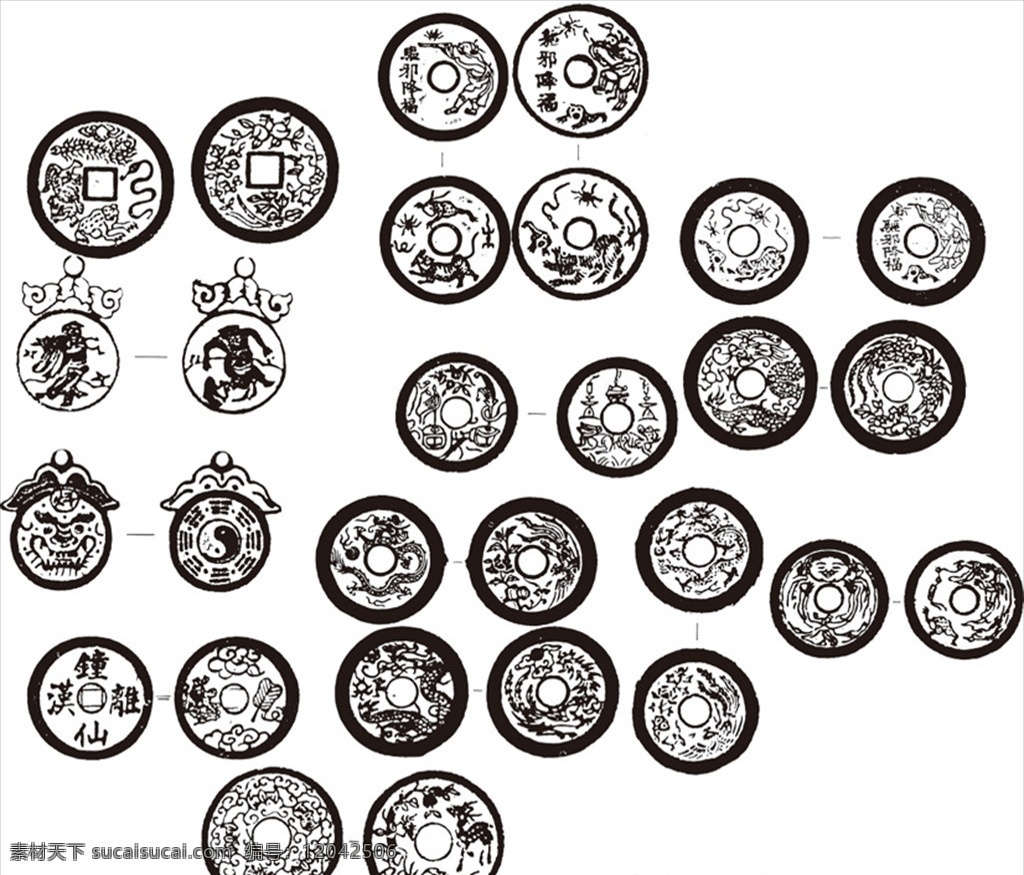 古代钱币 铜币 古铜钱 钱币花纹 钱币样式