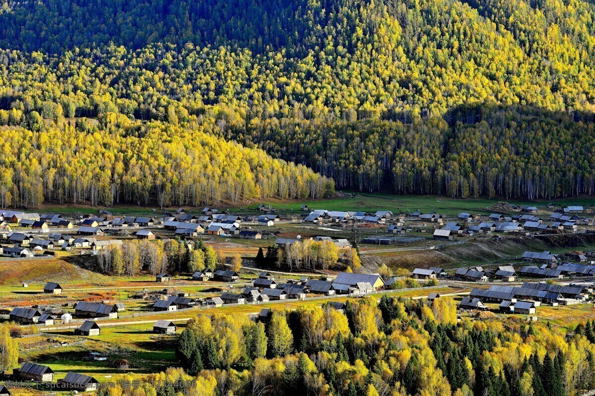 美丽 禾 木 乡 风景