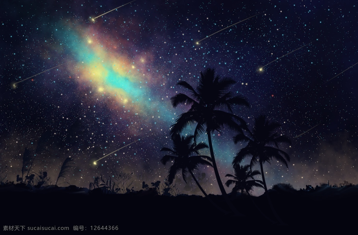 治愈 系 梦幻 星空 唯美 银河 森林 夜景 晚安 你好 星空插画 唯美壁纸 文章配图 渐变背景 治愈之力 晚安世界 梦幻星空 唯美星空 梦幻森林 治愈系 星空银河