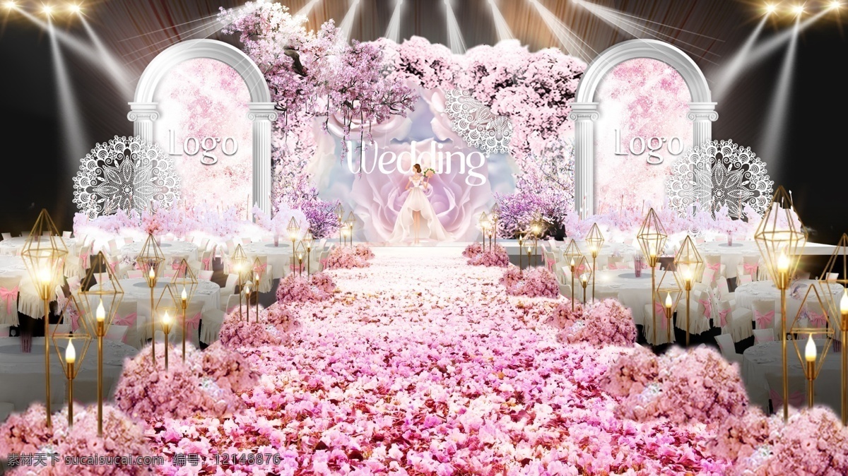 粉色 婚礼 矢量图 结婚 宴会