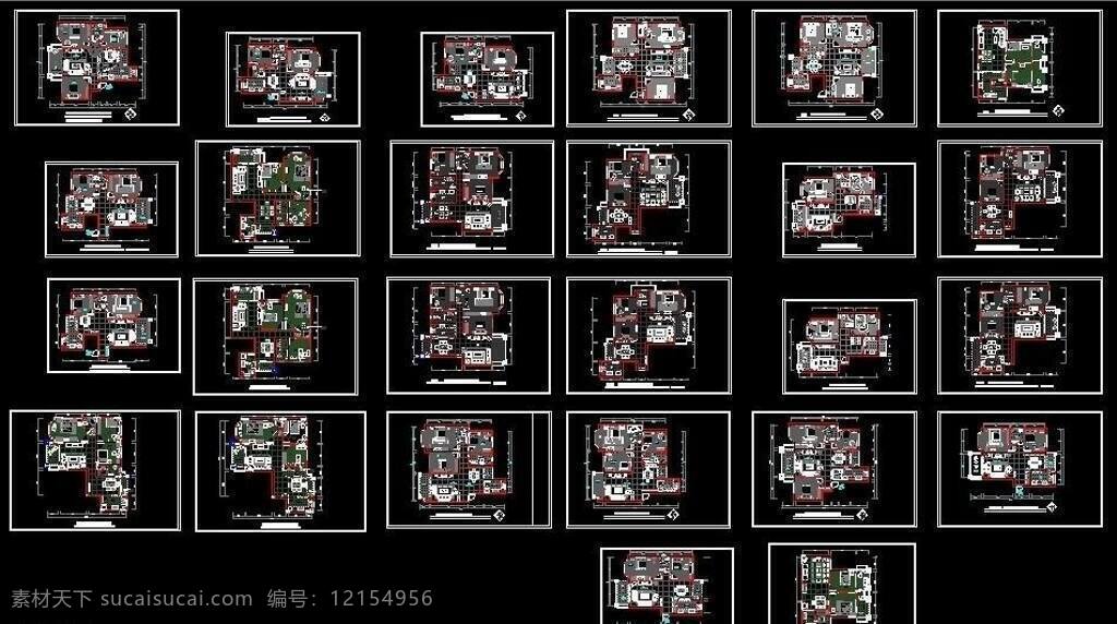 cad cad设计图 cad图纸 户型设计 户型图 建筑设计 施工图 源文件 装饰 dwd 户型施工图 户型装修图 一梯4户 装修 施工图纸 dwg cad素材 室内图纸