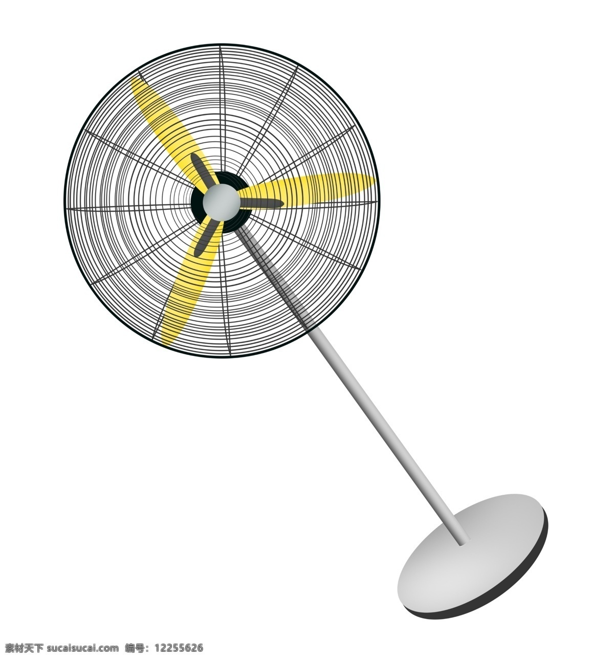大型 电风扇 创意 插图 枫叶 大型风扇 夏季