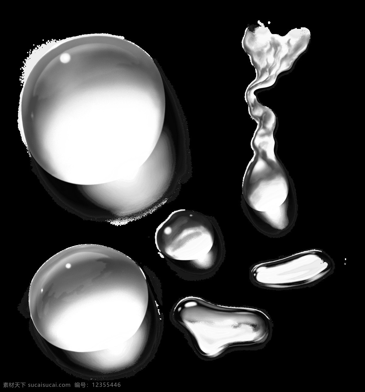 不同 样式 水滴 形式水滴 不一样的水滴 透明水滴 水滴素材 水滴创意 分层