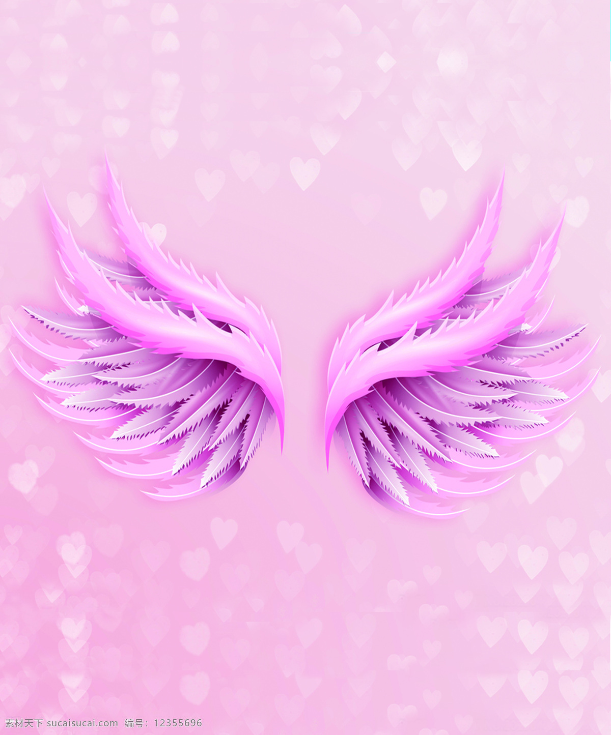 粉色背景 粉色时尚图 粉色翅膀 闪亮背景图 闪星星图