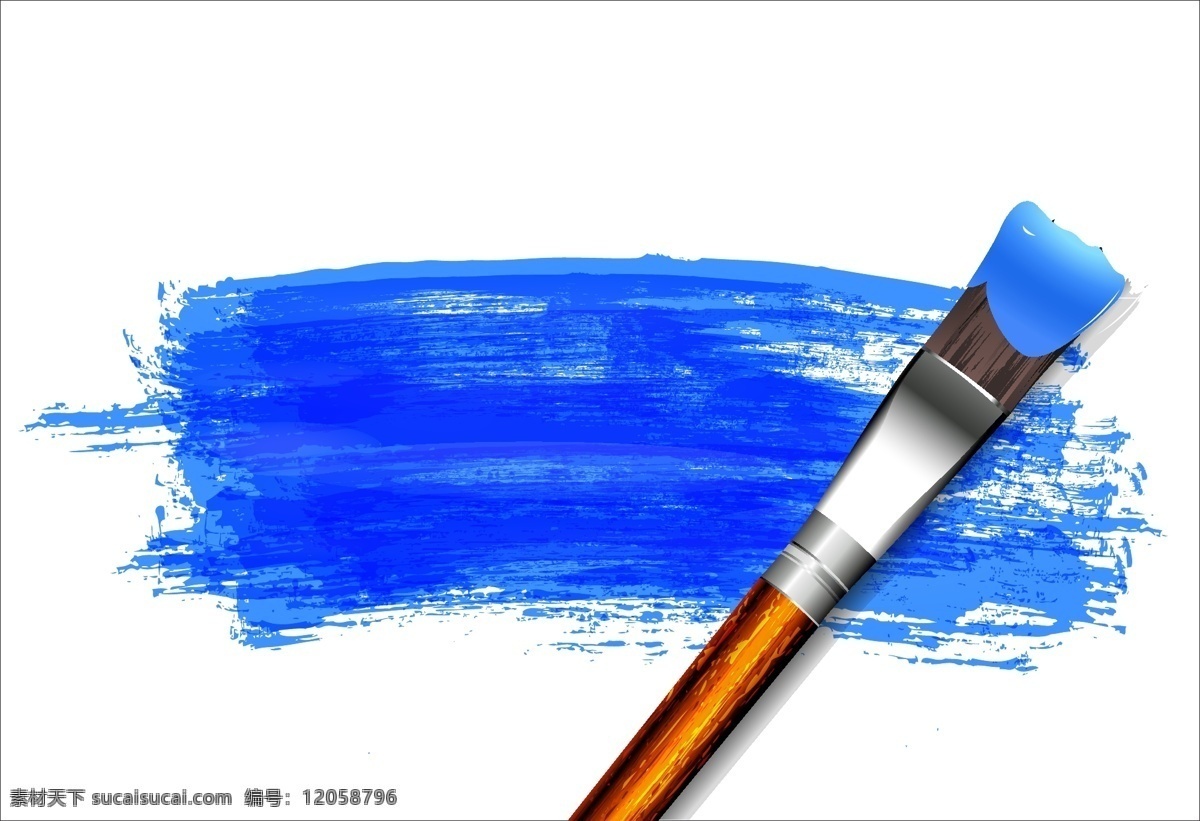 画笔矢量素材 颜料 画笔 涂抹 矢量素材 设计素材 水彩 随意