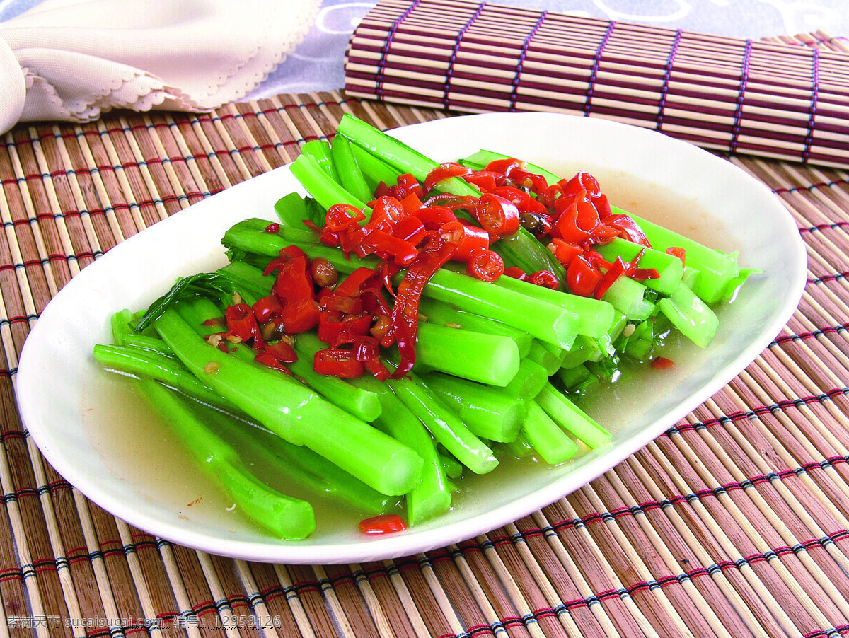 米 椒 菜心 餐饮美食 传统美食 米椒菜心 辣椒菜心 广东菜心 辣椒炒菜心 矢量图 日常生活