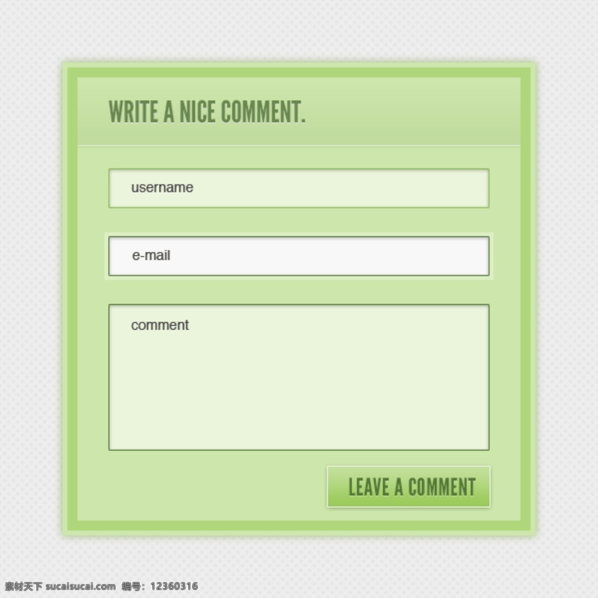 清洁 绿色 评论 形式 接口 创意 高分辨率 免费 箱 用户界面 时尚的 现代的 独特的 原始的 新的 简单的 hd 元素 ui元素 详细的 评论形式 电子邮件 矢量图