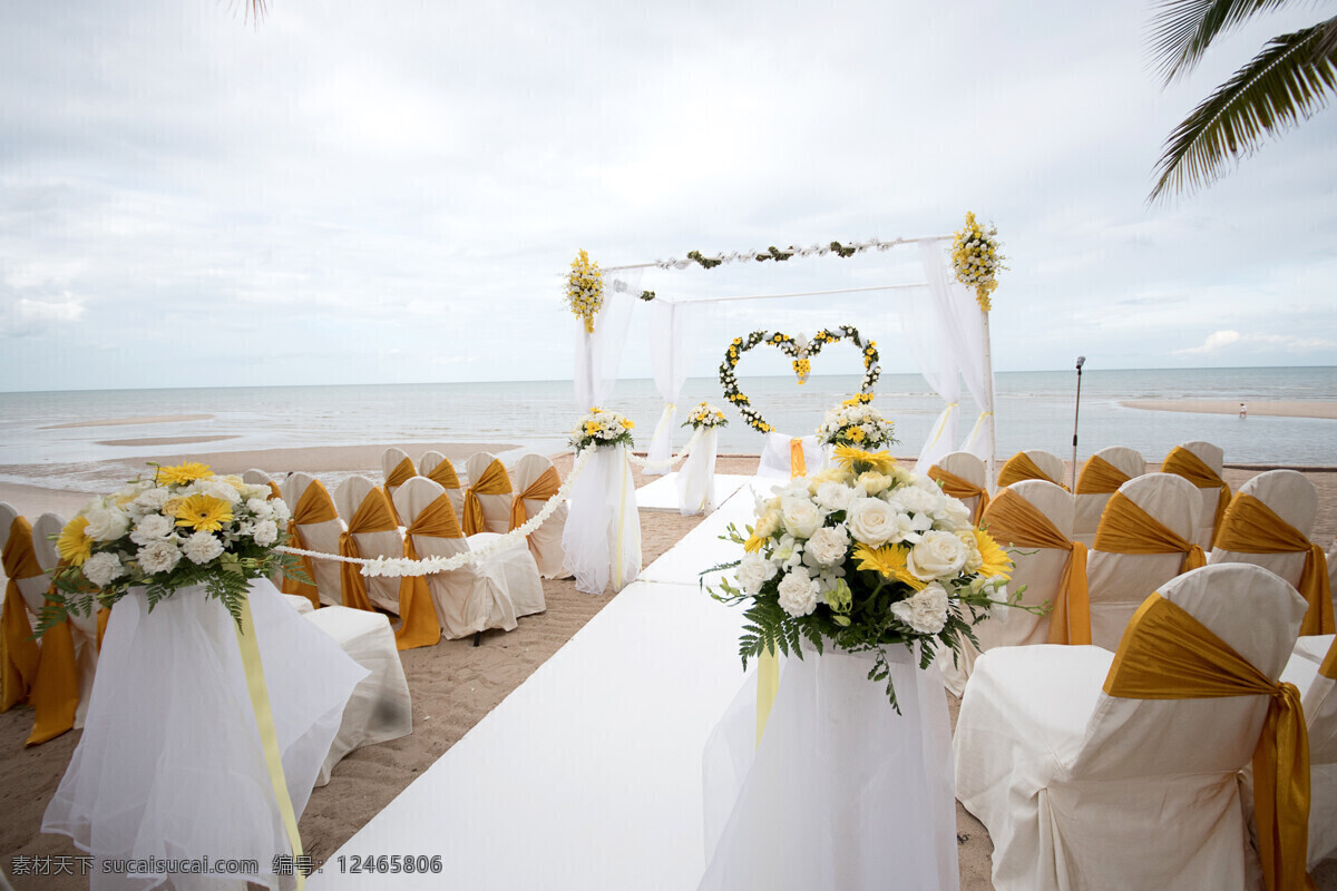 海洋 婚礼 现场图片 天空 鲜花 白纱 其他类别 环境家居