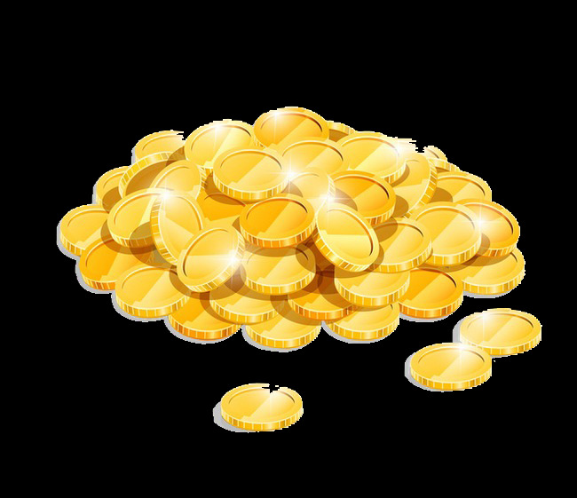 金钱 金币 钱币 金子 黄金 金袋 袋子 分层