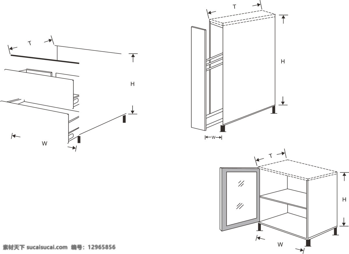 柜子尺寸图 柜子 柜子施工图 橱柜尺寸图 抽屉尺寸图 矮柜尺寸图 家居设计 环境设计
