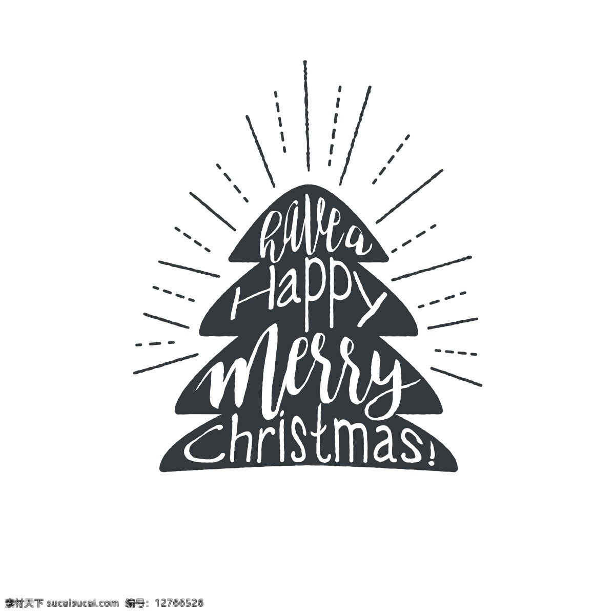 圣诞树 字 白色 矢量 上 孤立 插图 背景 新年 剪影 黑色 防火 树 独立 庆典 圆点 纹理