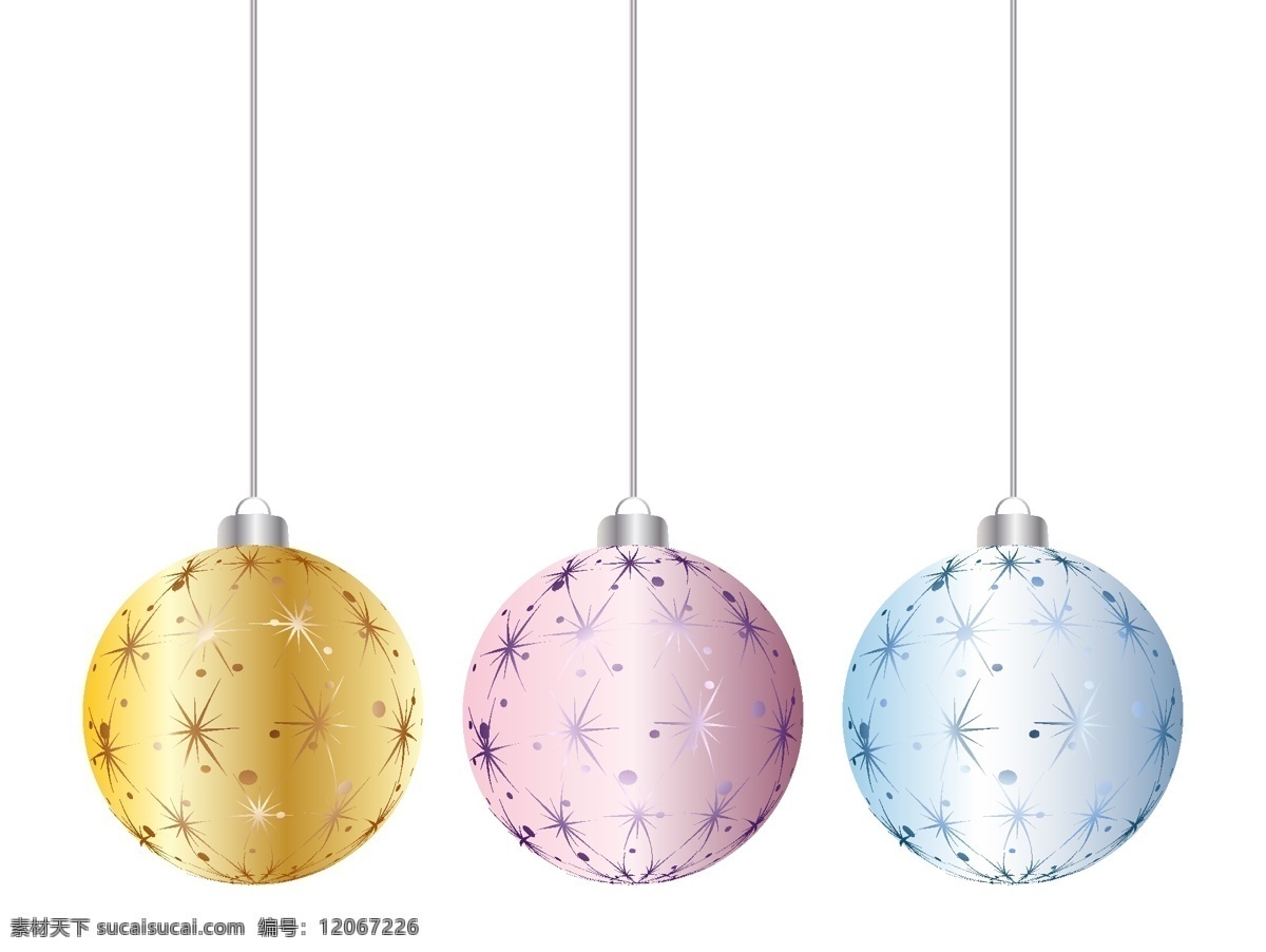 精美 圣诞 挂 球 矢量 圣诞节 圣诞节矢量 时尚元素 装饰球 悬挂 五颜六色 动态挂球 挂球 有光泽