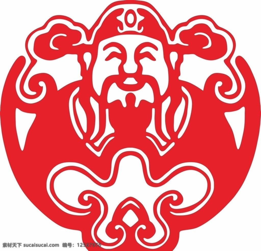 财神logo 财神 logo 中国风 神仙 文化艺术 传统文化