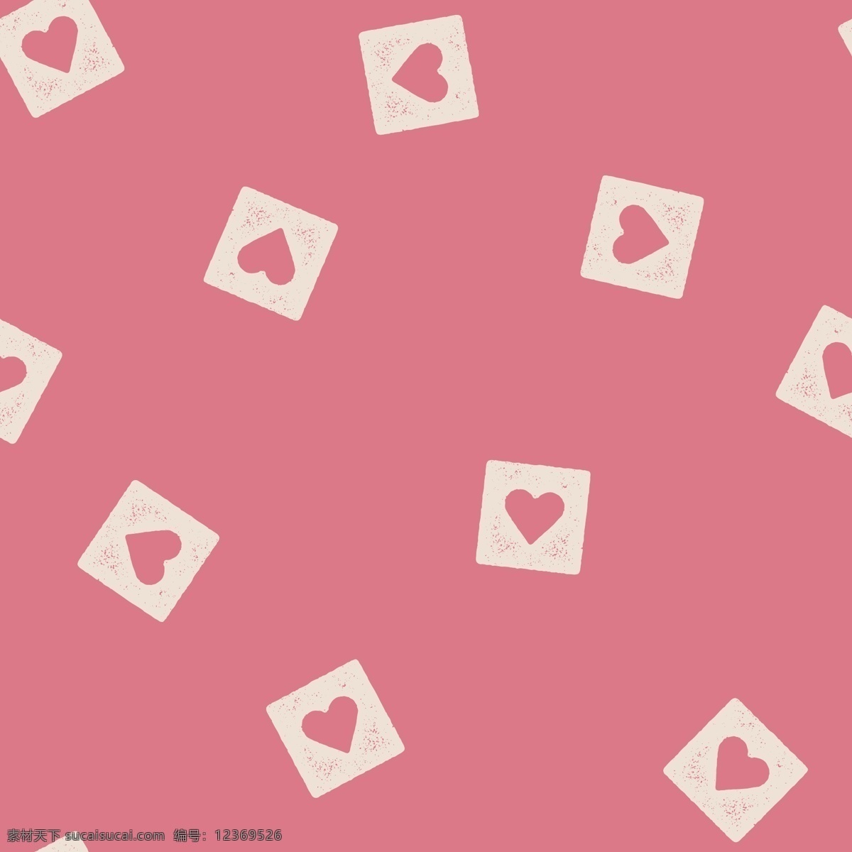 粉红色 正方形 爱心 背景 填充 白色 简单 心形 方格