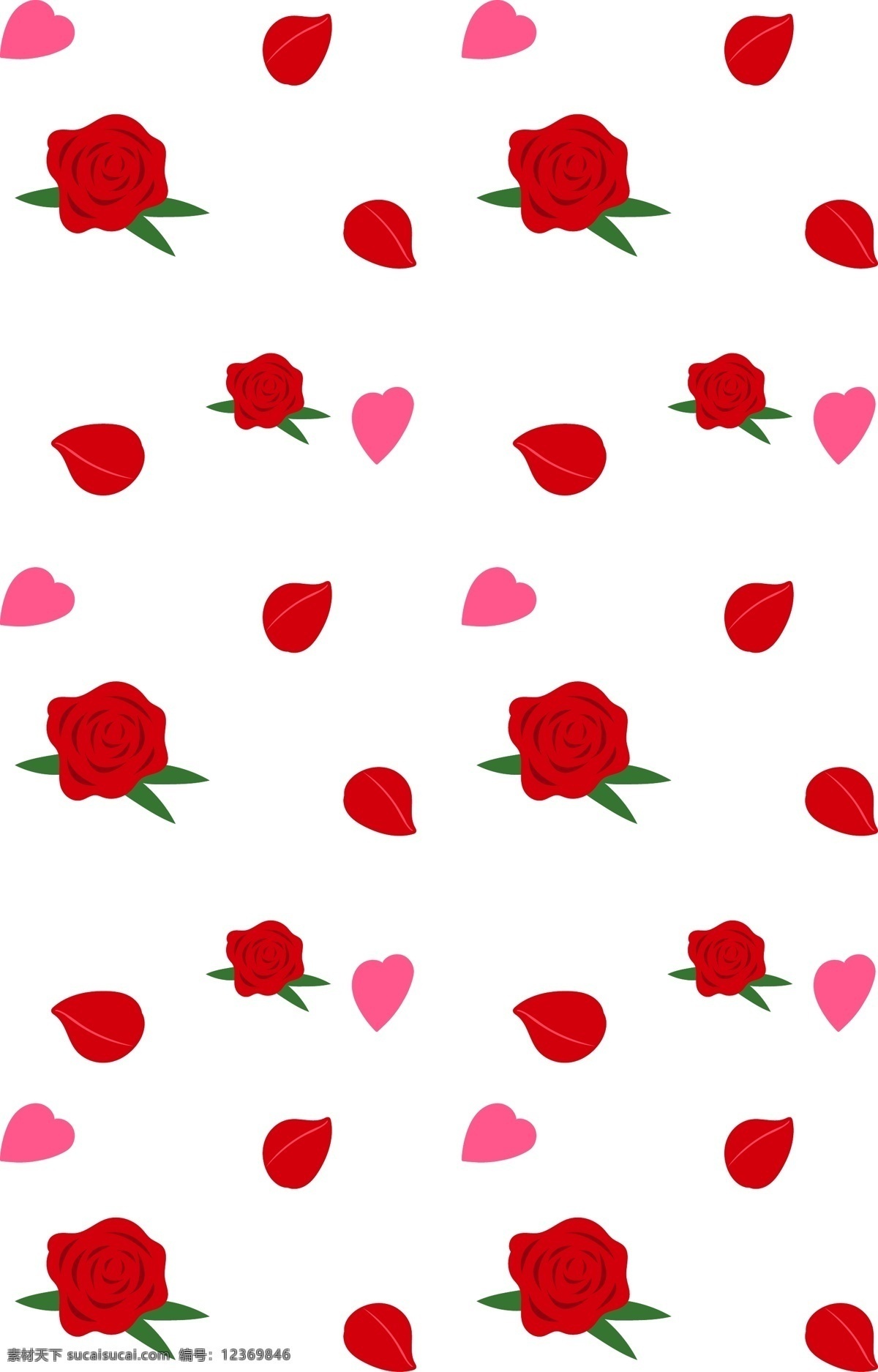 红色 玫瑰花 底纹 插画 红色的玫瑰花 玫瑰花花瓣 漂亮的玫瑰花 爱心花瓣 装饰底纹