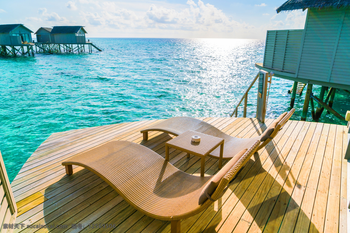 马尔代夫沙滩 沙滩椅 海边旅游 马尔代夫海滩 马尔代夫风光 蓝色 热带海岛 马尔代夫海景 天堂岛 海岛摄影 蓝天白云 水上房屋 水屋 自然景观 自然风景