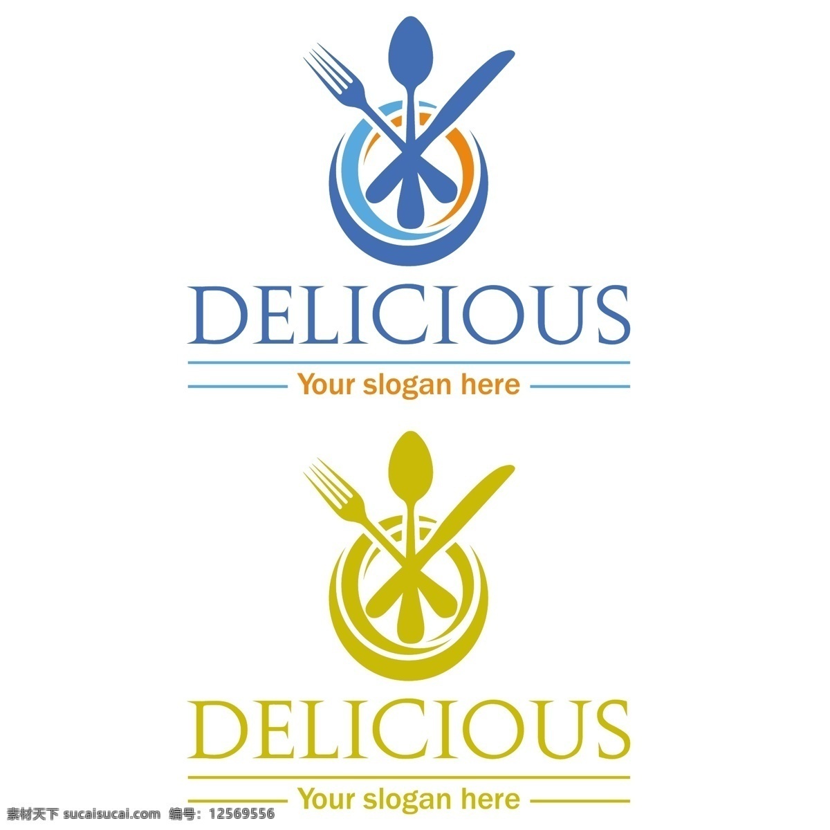 炫彩 美食 logo 炫彩logo 标志 创意设计 矢量图 标志设计 美食logo
