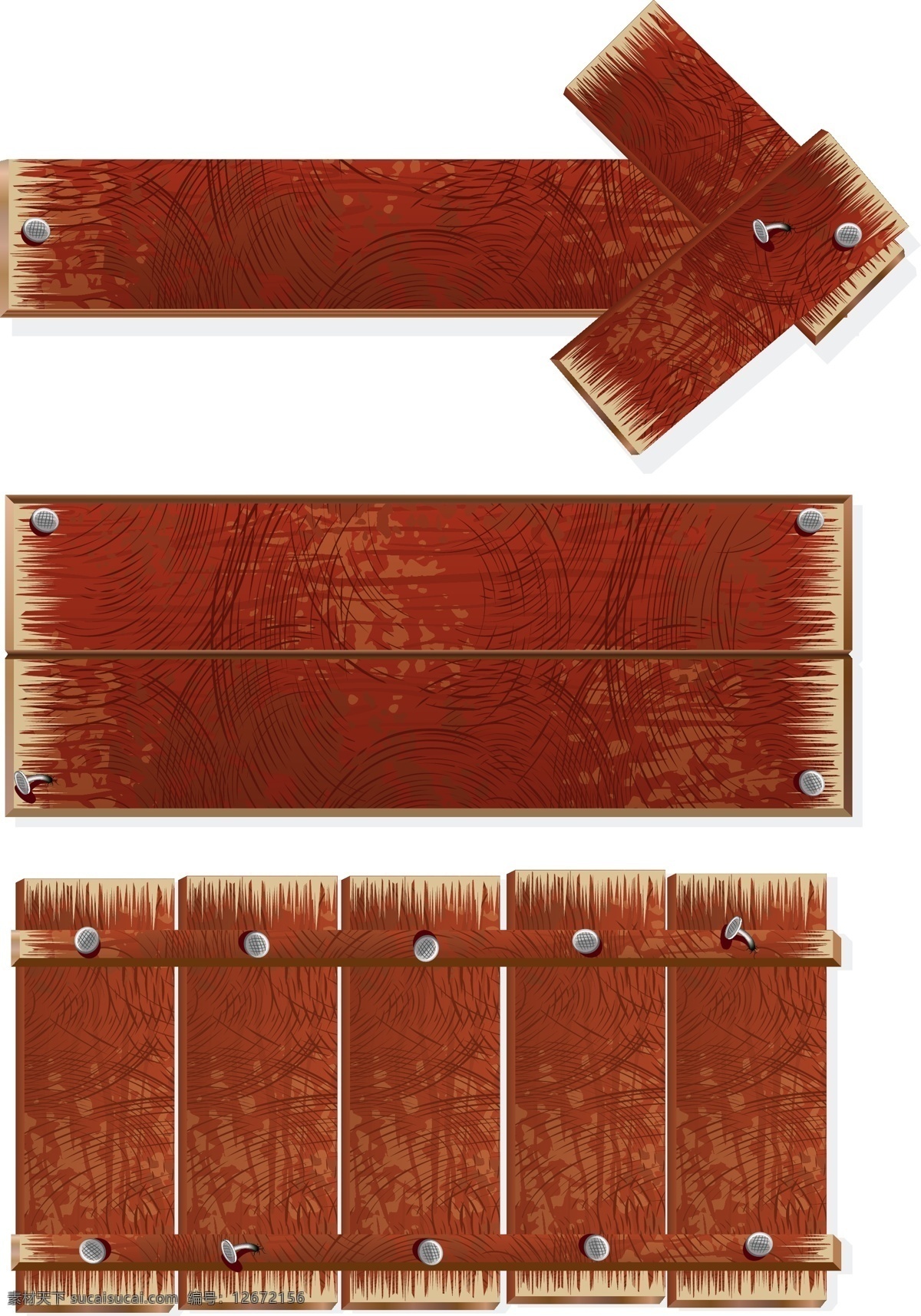 木质 指示牌 草地 吊牌 钉子 公告牌 挂牌 栏杆 木 木牌 木纹 铁链 牌子 通告牌 矢量素材 通知 矢量图 其他矢量图