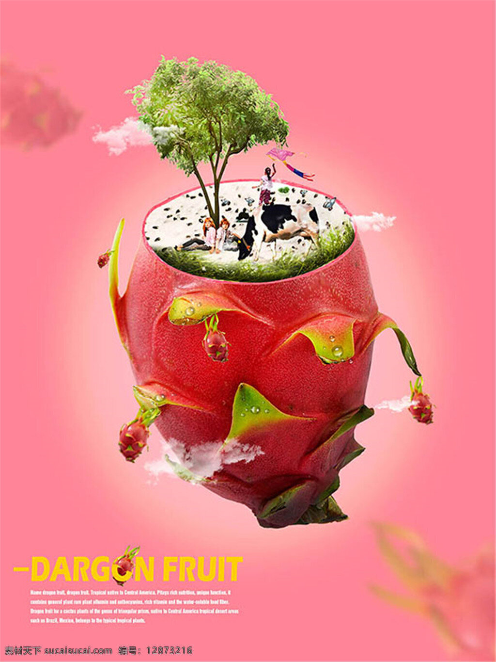 火龙果 水果 广告 系列 宣传单 海报 模板下载 火龙果海报 火龙果广告 火龙果文化 长树的火龙果 粉色
