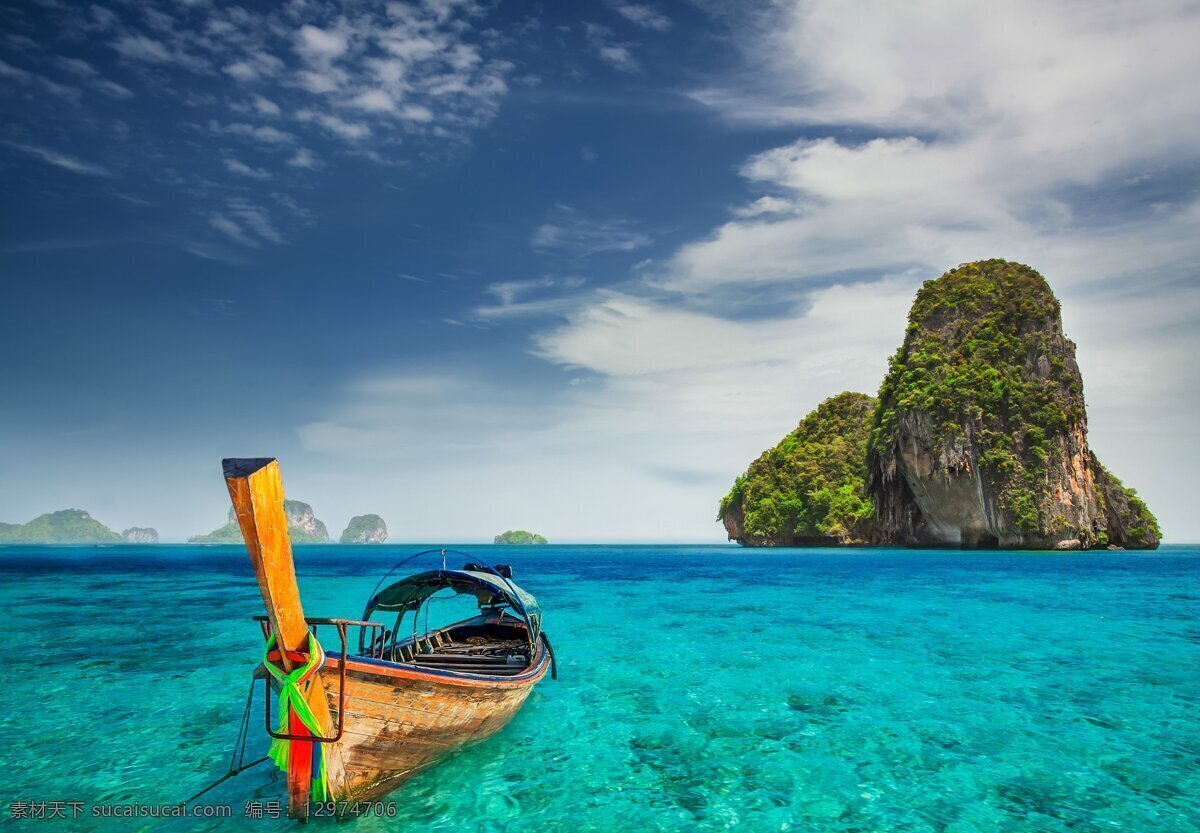 海盗 小船 帆船 蓝色的海 天空背景 风景 生活 旅游餐饮