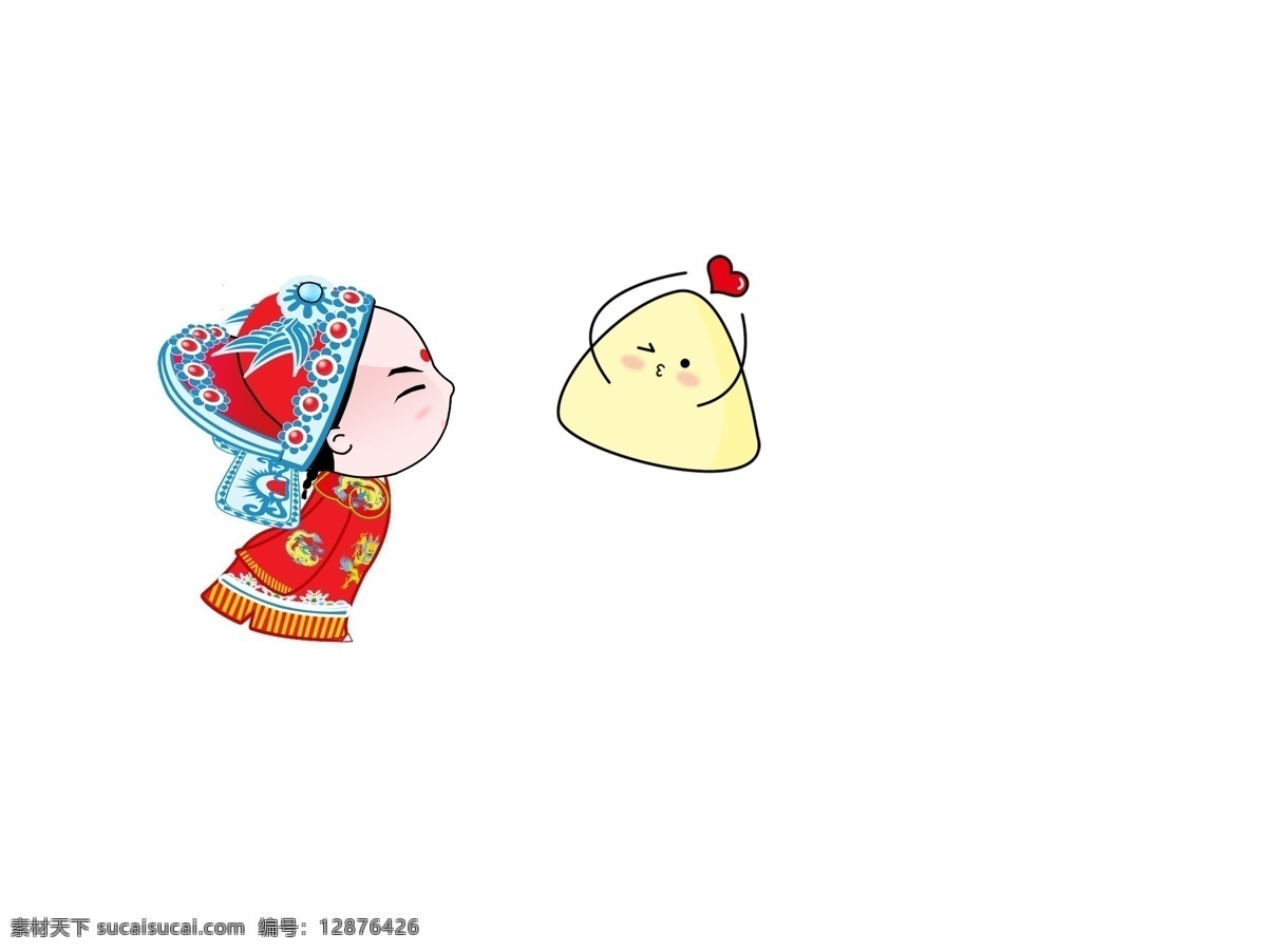 卡通 京剧 亲 粽子 漫画 人物 形象 端午节快乐 创意拼接作品 原创作品 可爱风格 中国传统艺术