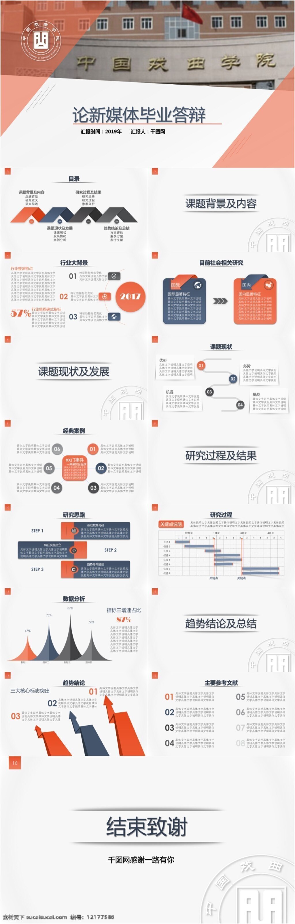 新 媒体 行业 毕业 答辩 模板 扁平化 通用 产品 宣传 简洁ppt 课程ppt 论文 新媒体ppt