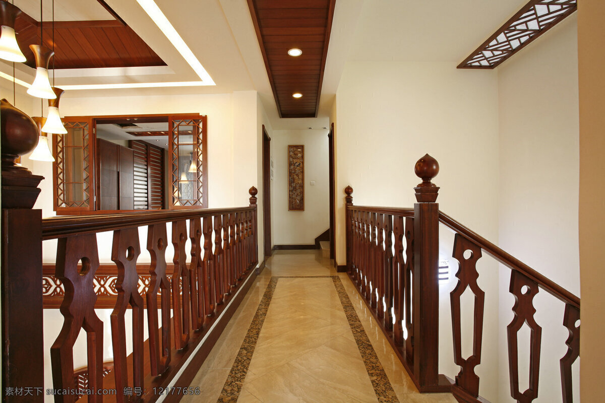 现代 典雅 别墅 客厅 楼梯 装修 效果图 吊灯