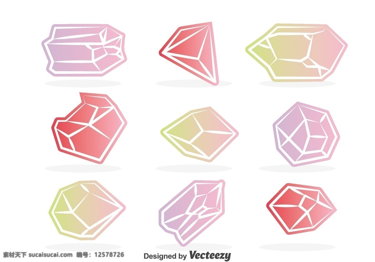 宝石 珠宝 图案 矢量珠宝 矢量素材 手绘珠宝 钻石 手绘宝石 宝石图案