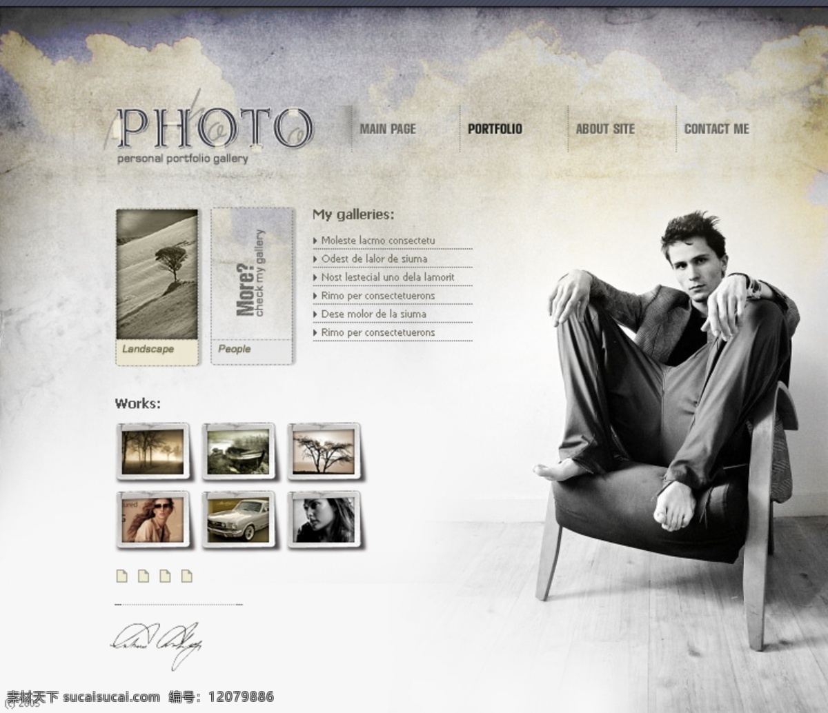 欧美 风格 个人照片 收藏 站 模板 flash 网页模板 欧美个人 网页素材 网页代码
