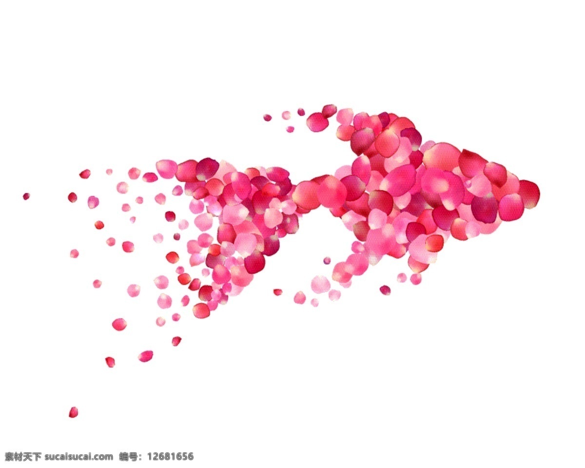 花瓣 金鱼 矢量 海报 设计素材 合成 手绘 卡通 水彩 插画 创意 婚礼 爱情 装饰