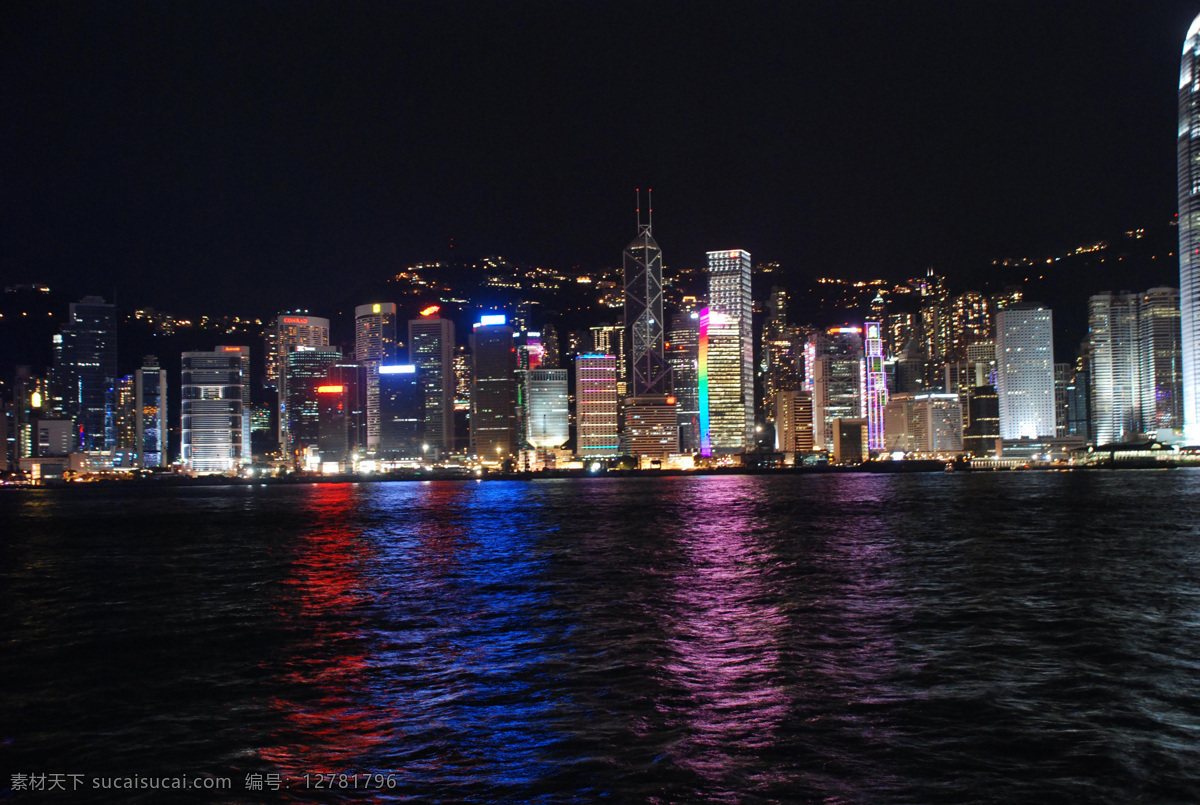 中国香港 现代化 都市 维多利亚港 夜景 中国 香港