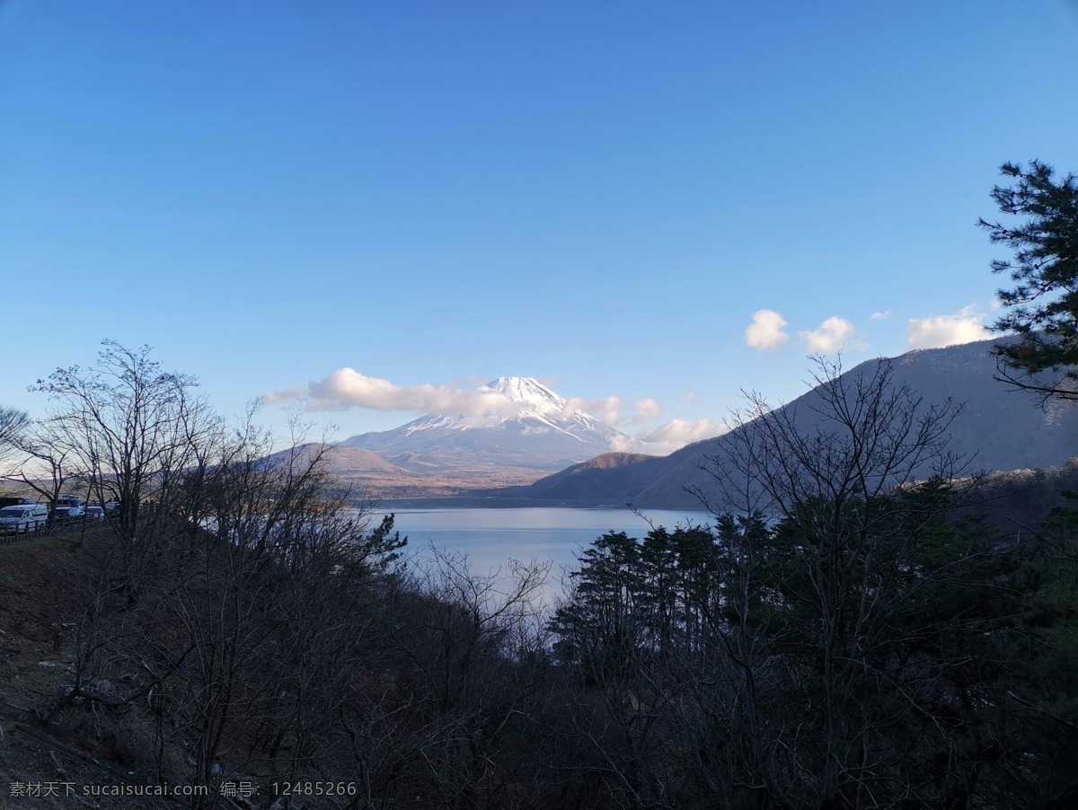 富士山远景 富士山 风景 旅游 蓝天 山 旅游摄影 国外旅游