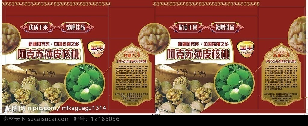 阿克苏 核桃 干果 阿克苏核桃 包装设计 矢量图库